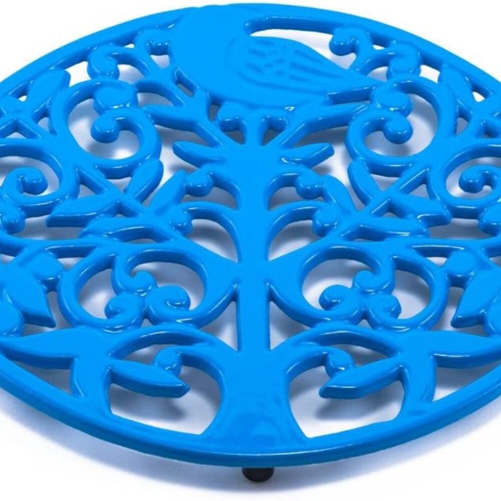 Old Dutch Tree of Life Trivet, Blue Aster